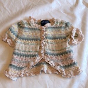 Ralph Lauren baby girl sweater. Size 0-6 months